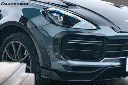 2018-2023 Porsche 9Y0.1 Cayenne Turbo MSY Style Dry Carbon Fiber Front Lip