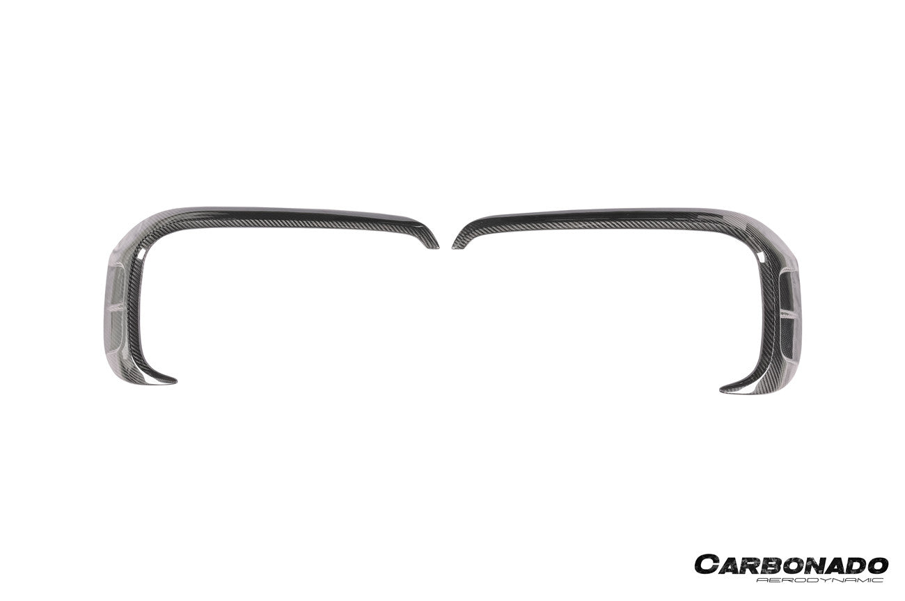 2018-2023 Porsche 9Y0 Cayenne Turbo MSY Style Dry Carbon Fiber Front Bumper Vent Trims