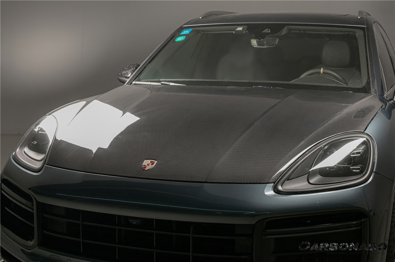 2018-2023 Porsche 9Y0 Cayenne S Coupe E-Hybrid OEM Style Dry Carbon Fiber Hood