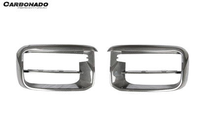 2018-2023 Porsche 9Y0.1 Cayenne Turbo TKT Style Dry Carbon Fiber Front Bumper Vent Cover