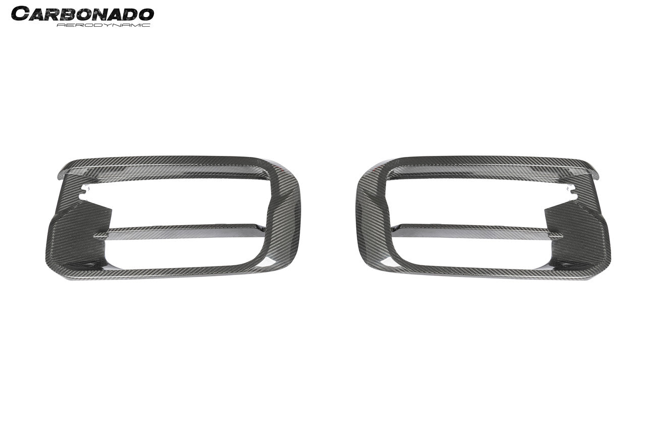 2018-2023 Porsche 9Y0.1 Cayenne Turbo TKT Style Dry Carbon Fiber Front Bumper Vent Cover