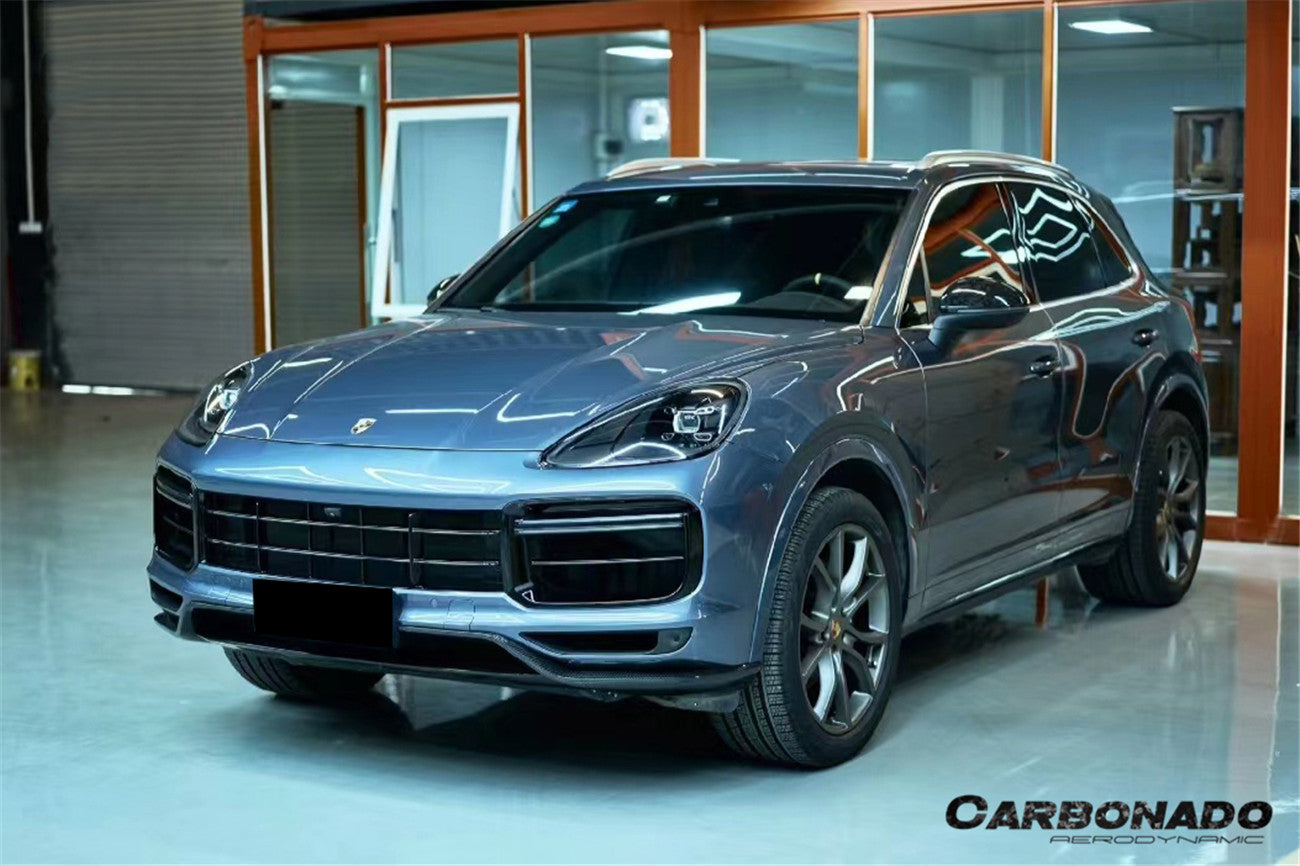 2018-2023 Porsche 9Y0.1 Cayenne Turbo TurboGT-Style Dry Carbon Fiber Front Lip