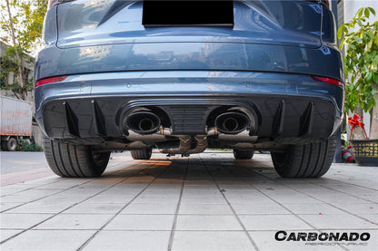 2018-2023 Porsche Cayenne 9Y0 9YA Convert 23TurboGT-Style Rear Bumper With Exhaust Adapter Pipe | Fits Cayenne, S, E-Hybrid, S E-Hybrid