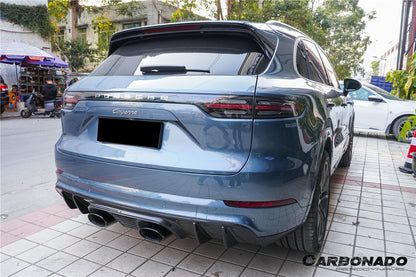 2018-2025 Porsche 9Y0.1 9Y0.2 9YA 9YB Cayenne    S    E-Hybrid TurboGT-Style Rear Diffuser With Exhaust Adapter Pipe