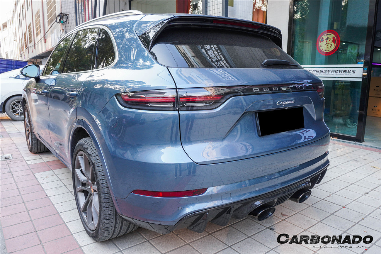 2018-2025 Porsche 9Y0.1 9Y0.2 9YA 9YB Cayenne    S    E-Hybrid TurboGT-Style Rear Diffuser With Exhaust Adapter Pipe