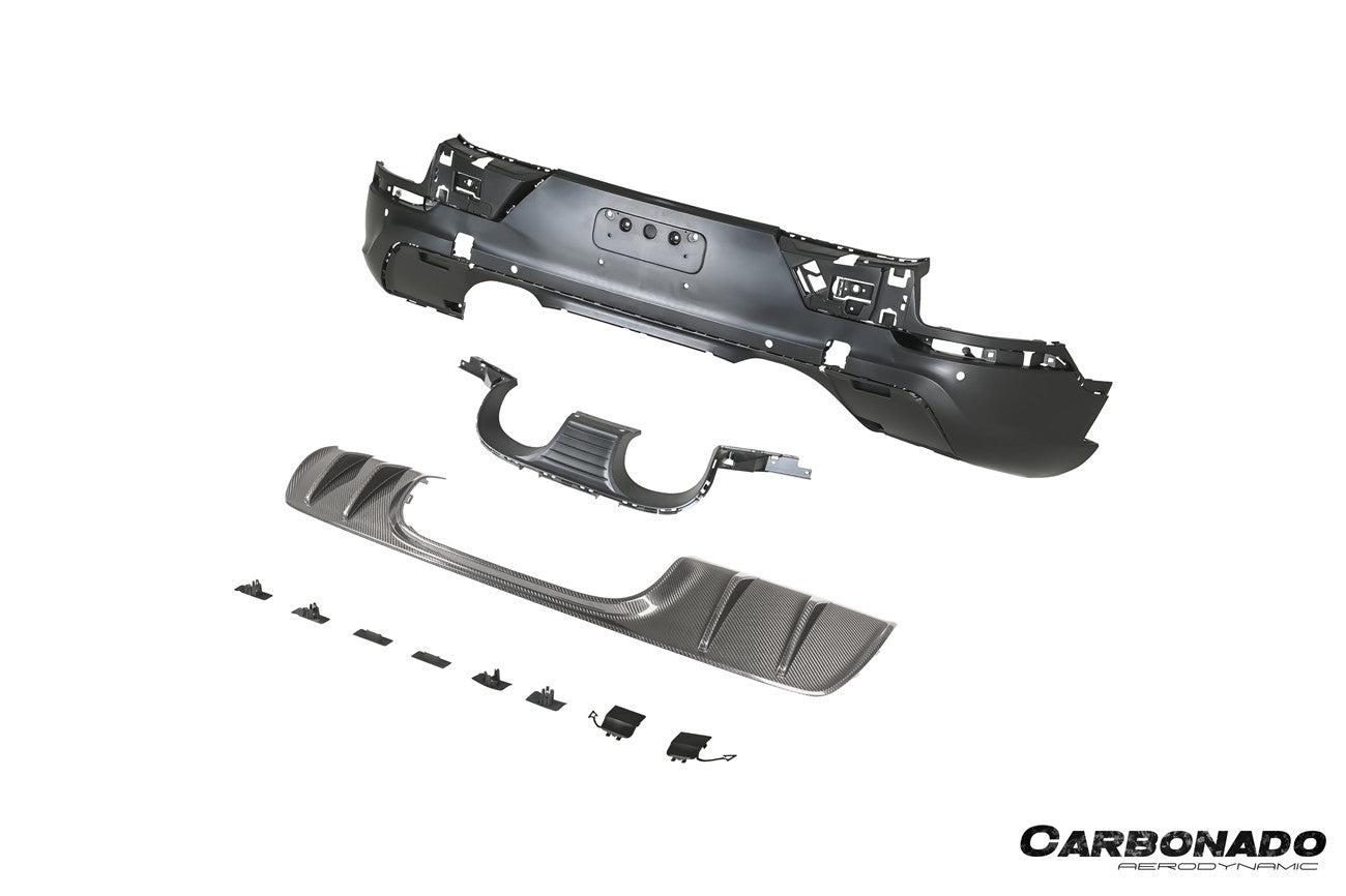 2018-2025 Porsche 9Y0 9YB 9YA Cayenne   S    Coupe    E-Hybrid TurboGT Style Rear Bumper With Exhaust Adapter Pipe