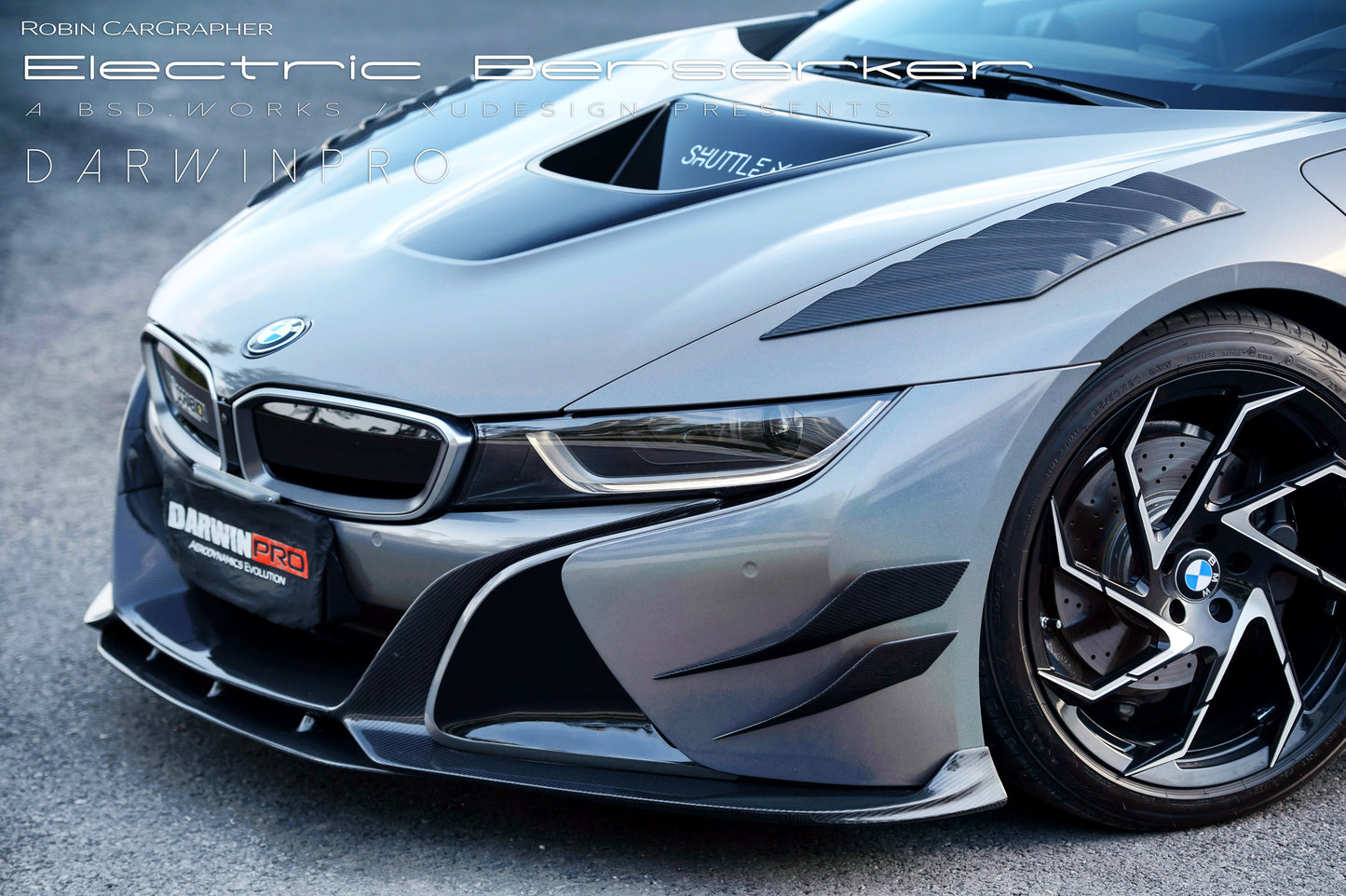 2014-2018 BMW i8 BZK Carbon Fiber Front Fender Vents - DarwinPRO Aerodynamics