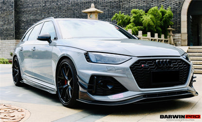 2020-2022 Audi RS4 B9.5 BKSS Style Carbon Fiber Front Bumper Canards - DarwinPRO Aerodynamics