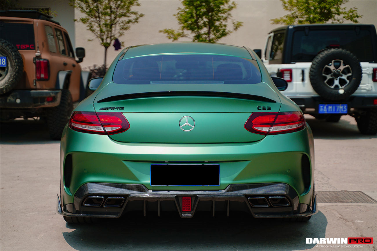 2015-2018 Mercedes Benz C-Class Coupe IMP Performance Partial Carbon Fiber Rear Bumper - DarwinPRO Aerodynamics