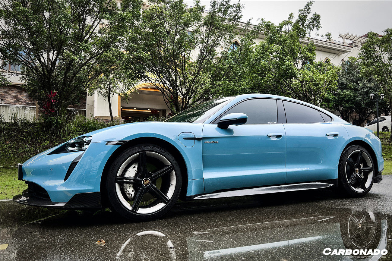 2019-2022 Porsche Taycan/4/4S/GTS/TURBO OD Style Side Skirts - Carbonado