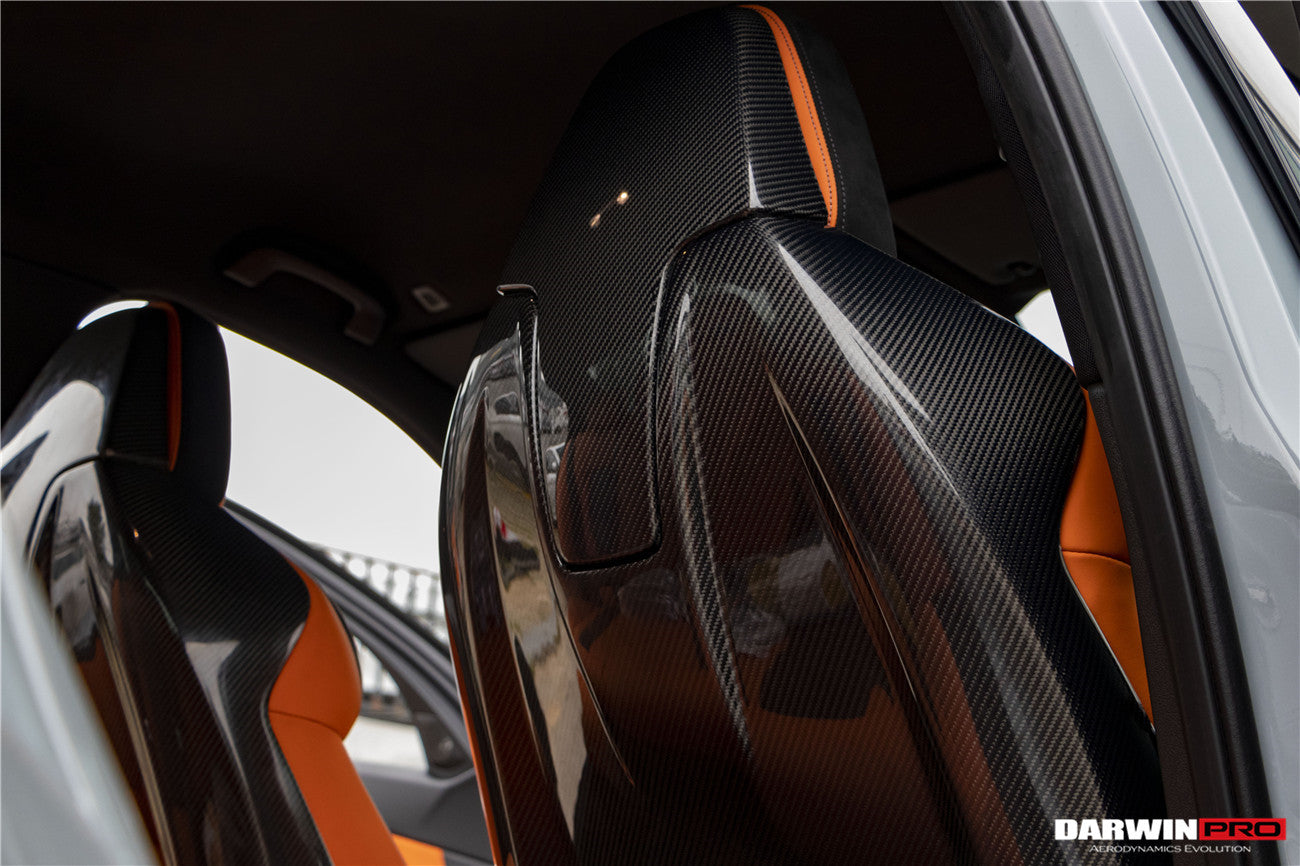 2021-UP BMW M3 G80 Carbon Fiber Seat-Back Cover - DarwinPRO Aerodynamics