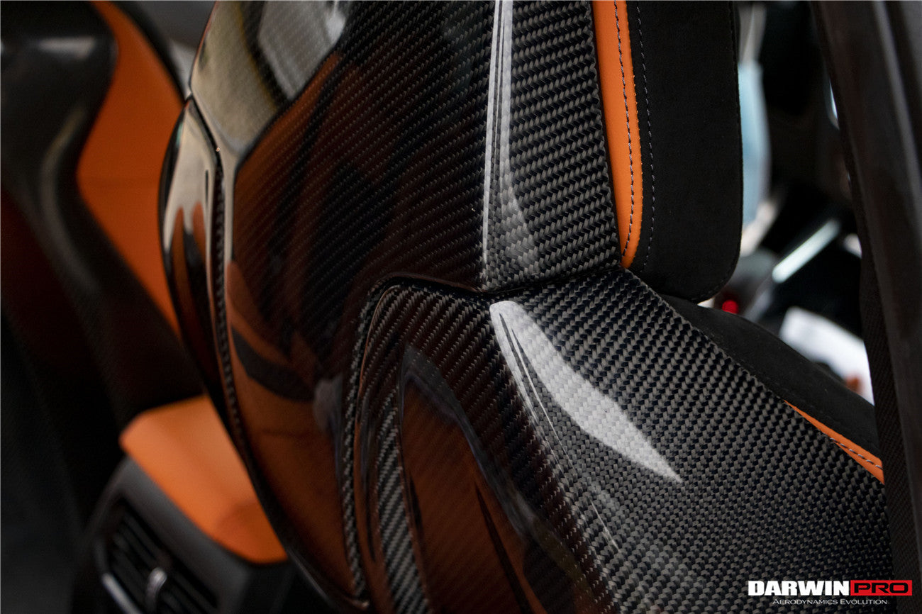 2021-UP BMW M3 G80 Carbon Fiber Seat-Back Cover - DarwinPRO Aerodynamics