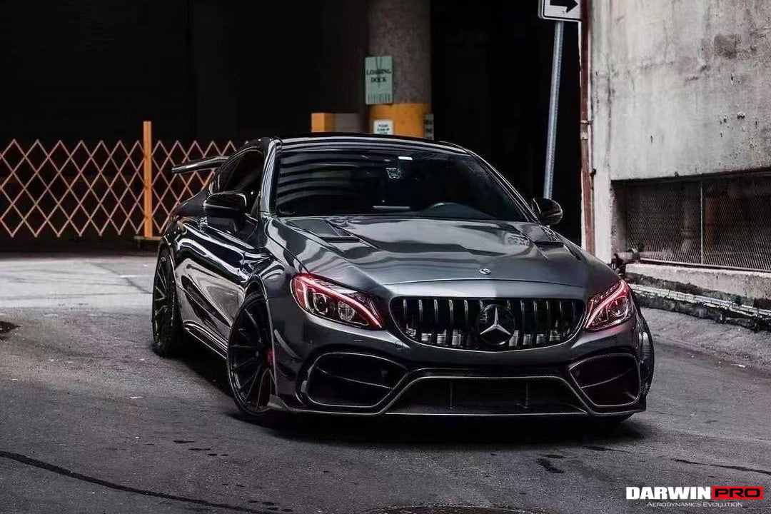 2015-2021 Mercedes Benz W205 C63/S AMG Coupe IMP Performance Partial Carbon Fiber Front Bumper - DarwinPRO Aerodynamics