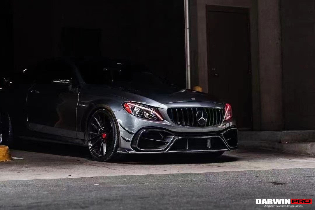 2015-2021 Mercedes Benz W205 C63/S AMG Coupe IMP Performance Partial Carbon Fiber Front Bumper - DarwinPRO Aerodynamics