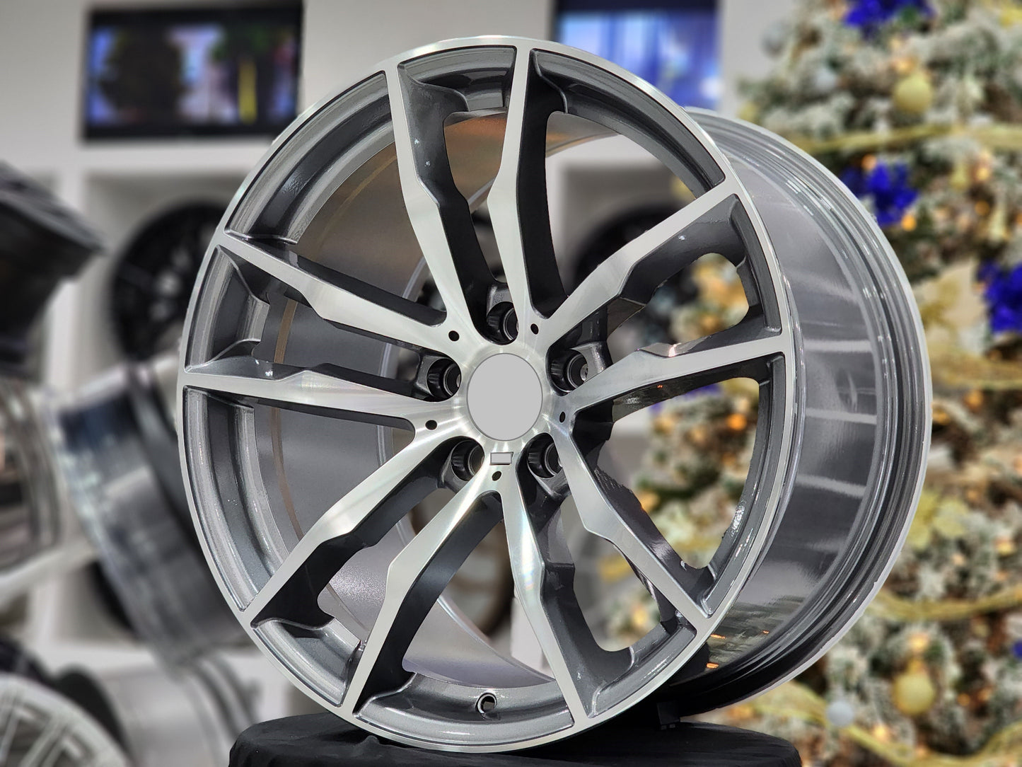 E732 Gunmetal Machined Face 20x11.0 ET37 5.120 - Square Set (4 Wheels)
