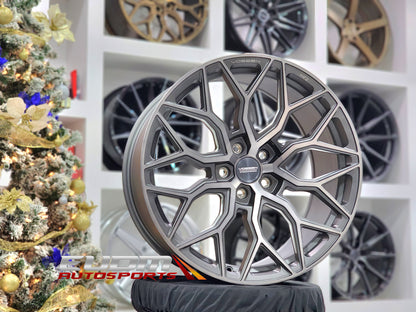 22" Vossen HF2 Tinted Matte Gunmetal 5x120 ( Square Setup ) ( Set of 4 )
