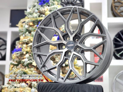 19" Vossen HF2 Tinted Matte Gunmetal 5x120 ( Square Setup ) ( Set of 4 )