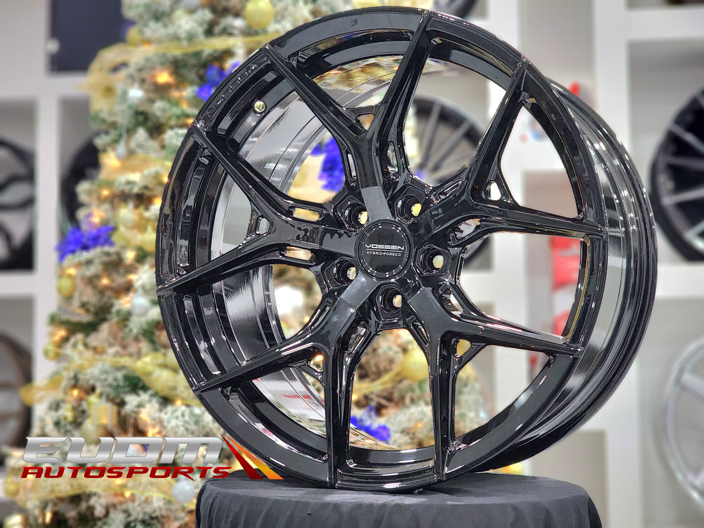 23" Vossen HF5 Gloss Black 5x112 ( Square Setup ) ( Set of 4 )