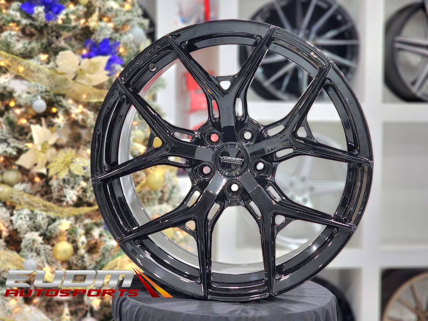 23" Vossen HF5 Gloss Black 5x112 ( Square Setup ) ( Set of 4 )