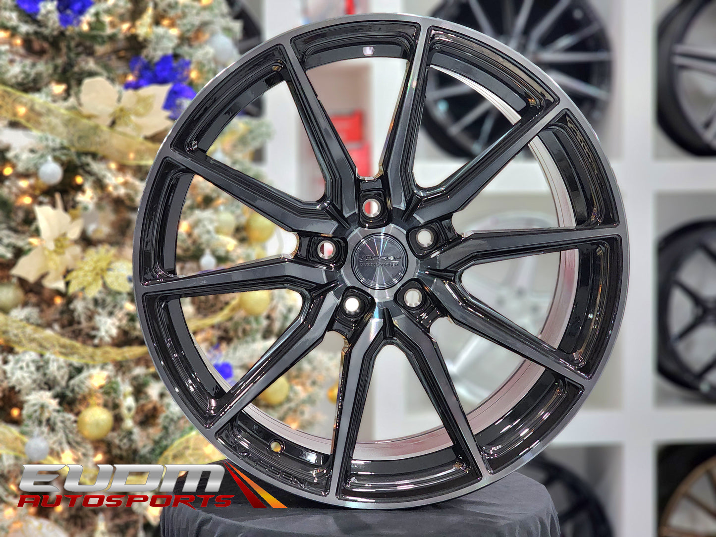 19" Vossen HF3 Tinted Gloss Black 5x112 ( Staggered Setup ) ( Set of 4 )