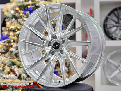 22" Vossen HF-4T Silver Polished 5x112 ( Staggered Setup ) ( Set of 4 )