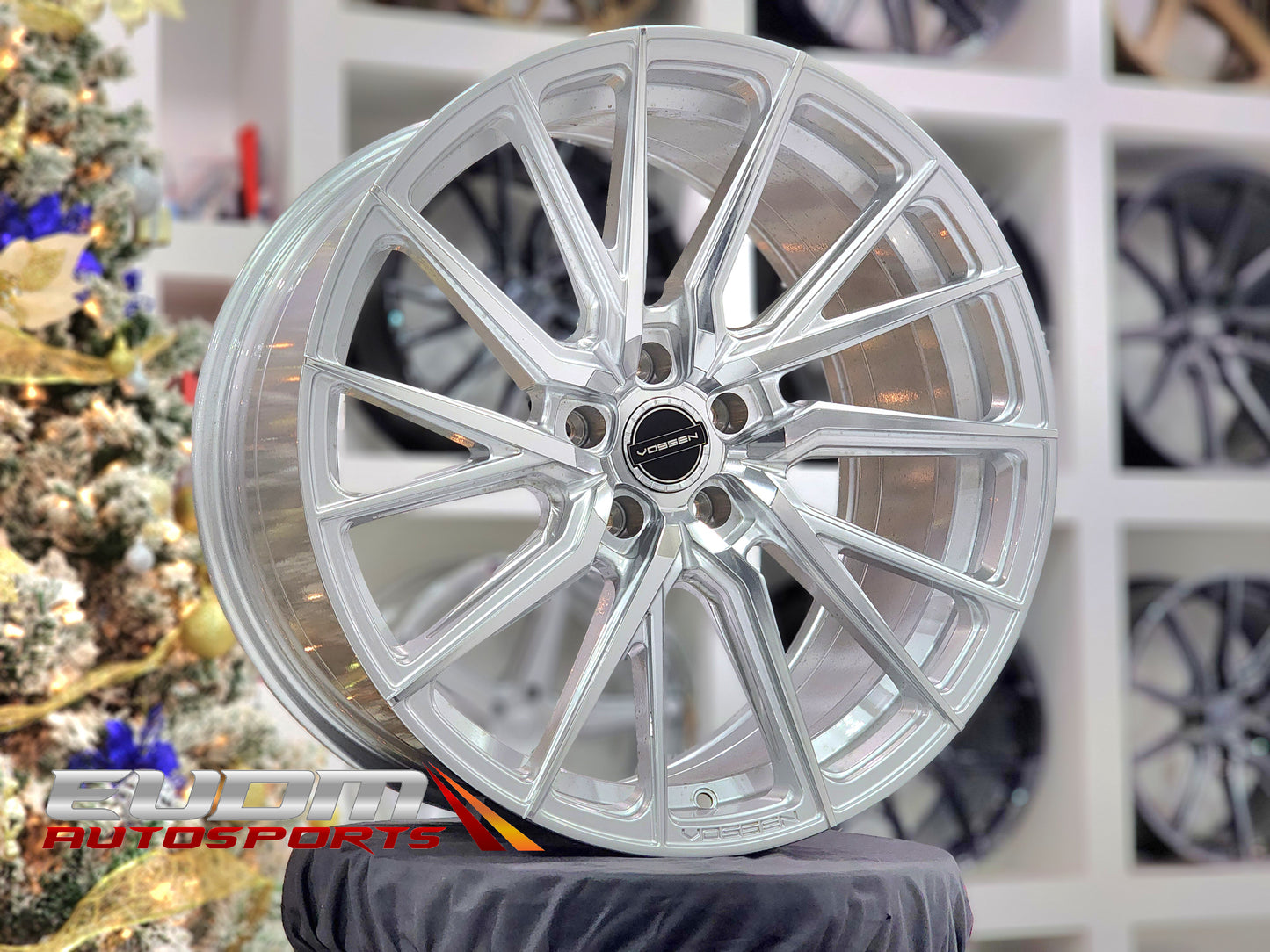 22" Vossen HF-4T Silver Polished 5x112 ( Staggered Setup ) ( Set of 4 )