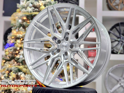 20" Vossen HF7 Silver Polished 5x114.3 ( Square Setup ) ( Set of 4 )