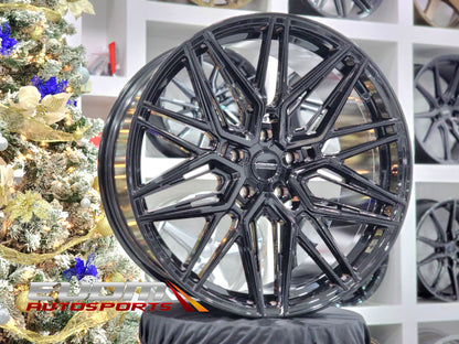 23" Vossen HF7 Gloss Black 5x112 ( Square Setup ) ( Set of 4 )