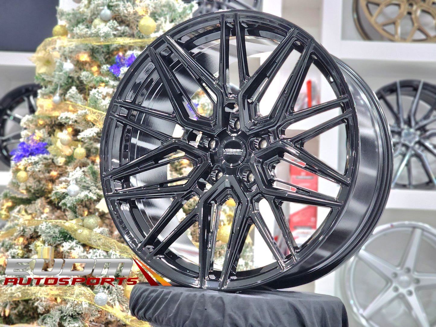 23" Vossen HF7 Gloss Black 5x112 ( Square Setup ) ( Set of 4 )