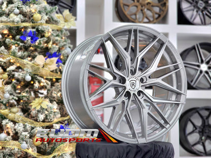 19" Rohana RFX17 Brushed Titanium 5x120 ( Staggered Setup ) ( Set of 4 )
