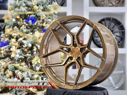 22" Rohana RFX11 Brushed Bronze 5x115 ( Staggered Setup ) ( Set of 4 )