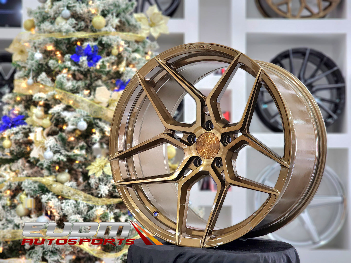 Rohana RFX11 20x11 ET20 / 20x12 ET0 Brushed Bronze 5x115 – (Staggered Set of 4)