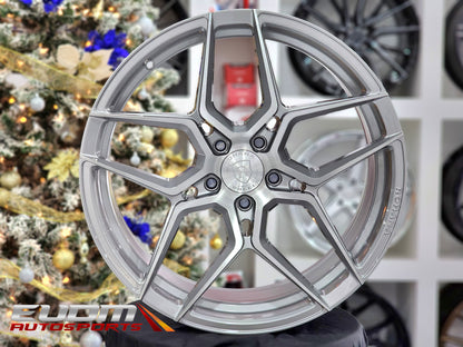 Rohana RFX11 20x10 ET22 / 20x12 ET22 Brushed Titanium 5x114 – (Staggered Set of 4)