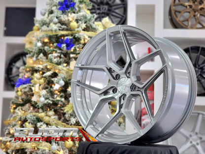 Rohana RFX11 22x9 ET35 / 22x10.5 ET35 Brushed Titanium 5x112 – (Staggered Set of 4)