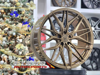 20" Rohana RFX17 Gloss Bronze 5x112 ( Staggered Setup ) ( Set of 4 )