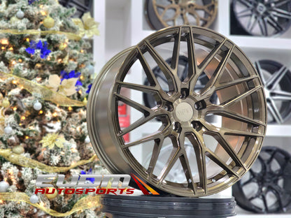 18" F1R F103 Brushed Bronze 5x114.3 ( Square Setup ) ( Set of 4 )