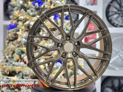 18" F1R F103 Brushed Bronze 5x114.3 ( Square Setup ) ( Set of 4 )