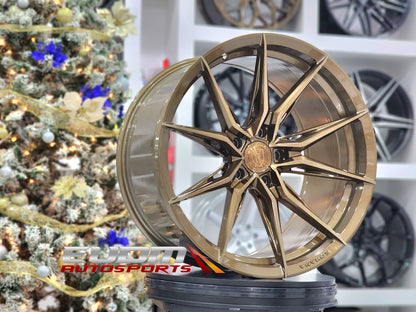 20" Rohana RFX13 Brushed Bronze 5x120 ( Staggered Setup ) ( Set of 4 )