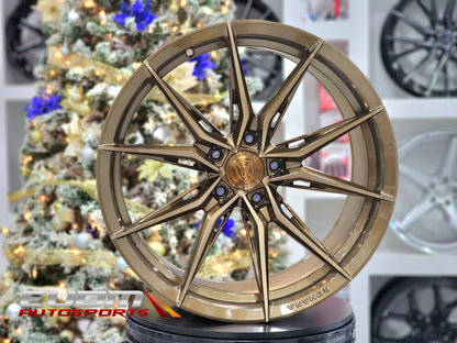Rohana RFX13 20x9 ET22 / 20x10.5 ET38 Brushed Bronze 5x114 – (Staggered Set of 4)