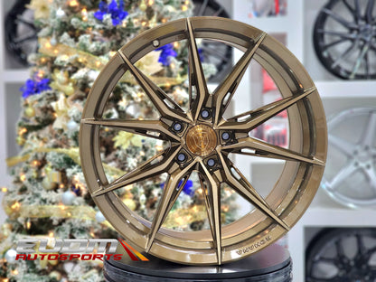 20" Rohana RFX13 Brushed Bronze 5x120 ( Staggered Setup ) ( Set of 4 )