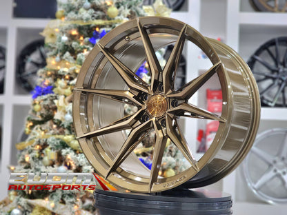 Rohana RFX13 20x9 ET22 / 20x10 ET40 Brushed Bronze 5x114 – (Staggered Set of 4)