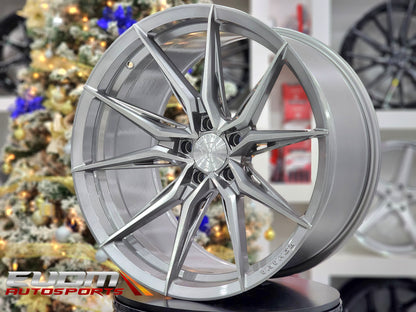 Rohana RFX13 20x10 ET25 / 20x11 ET35 Brushed Titanium 5x112 – (Staggered Set of 4)