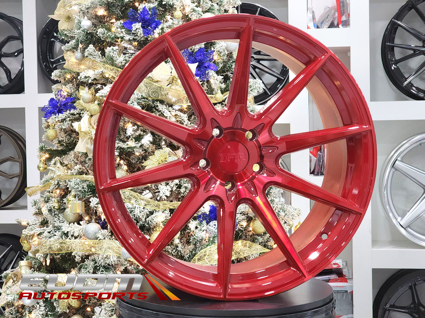 18" F1R F101 Candy Red 5x114.3 ( Staggered Setup ) ( Set of 4 )