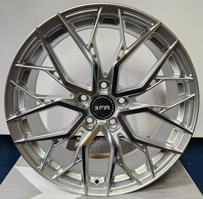 F1R FS3 18x8.5 ET38 Machine Silver 5x114 – ( Square Set of 4 )