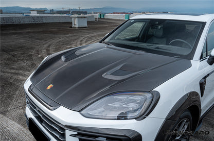 2024-2025 Porsche 9Y0.2 Cayenne S    Coupe    E-Hybrid MSY Style Dry Carbon Fiber Headlight Eyelid Eyebrow Cover