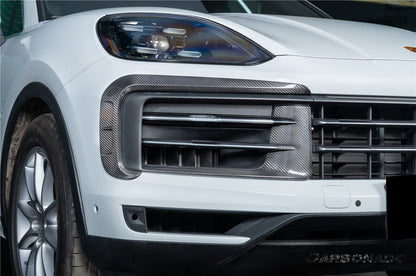 2024-2025 Porsche 9Y0.2 Cayenne S   Coupe    E-Hybrid MSY Style Dry Carbon Fiber Front Bumper Vent Trims