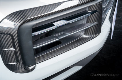 2023-2026 Porsche 9Y3 Cayenne S Coupe E-Hybrid MSY Style Dry Carbon Fiber Front Bumper Vent Trims