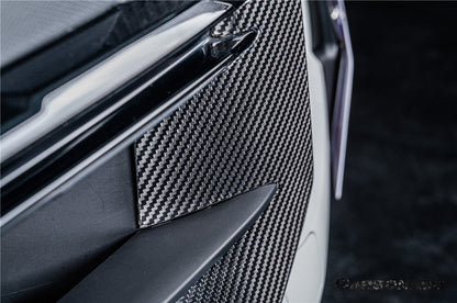 2024-2025 Porsche 9Y0.2 Turbo GT OEM Style Dry Carbon Fiber Front Bumper Side Vent Cove
