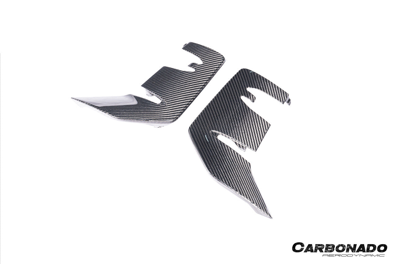 2024-2025 Porsche 9Y0.2 Turbo GT OEM Style Dry Carbon Fiber Front Bumper Side Vent Cove