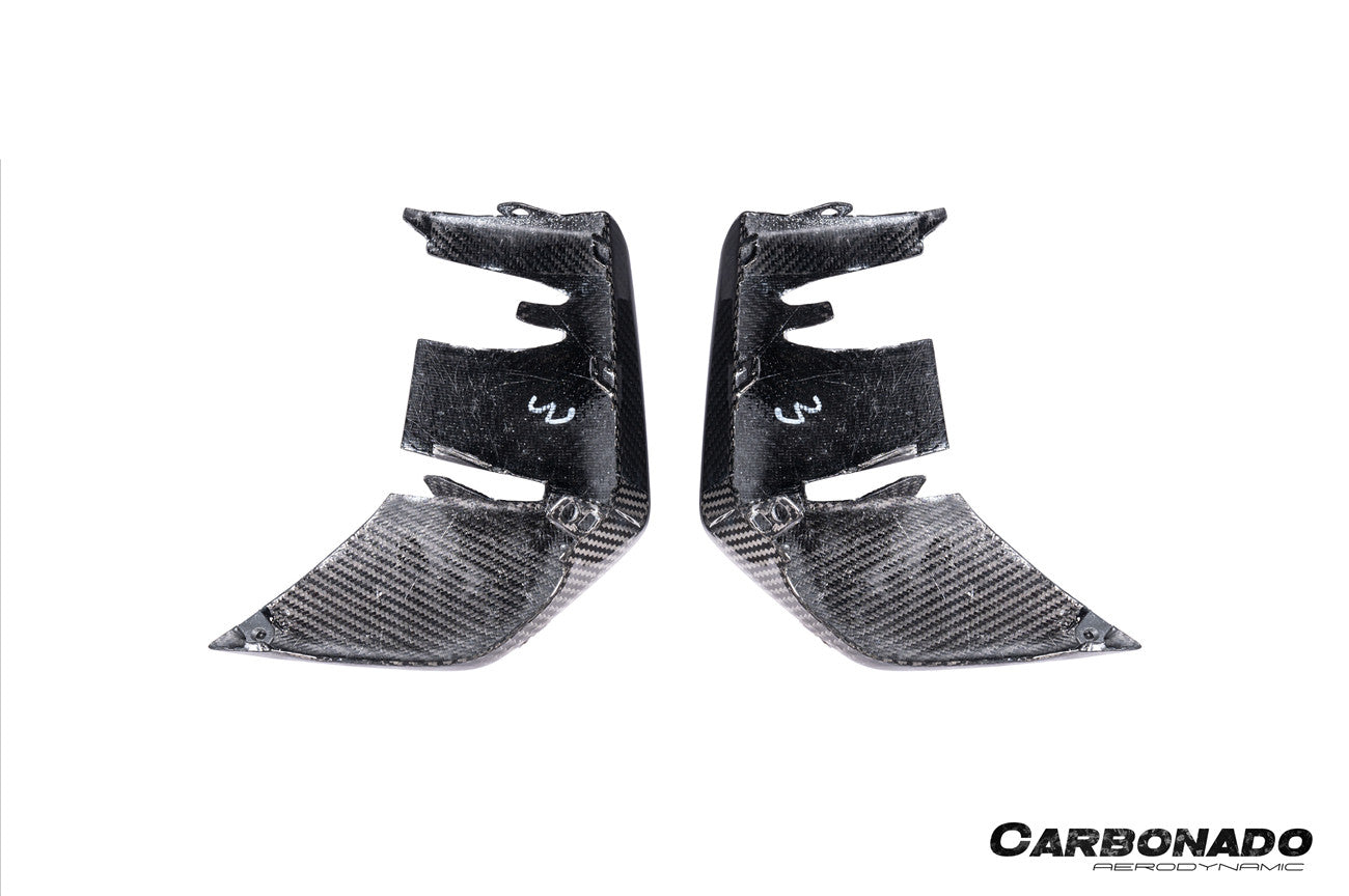 2024-2025 Porsche 9Y0.2 Turbo GT OEM Style Dry Carbon Fiber Front Bumper Side Vent Cove